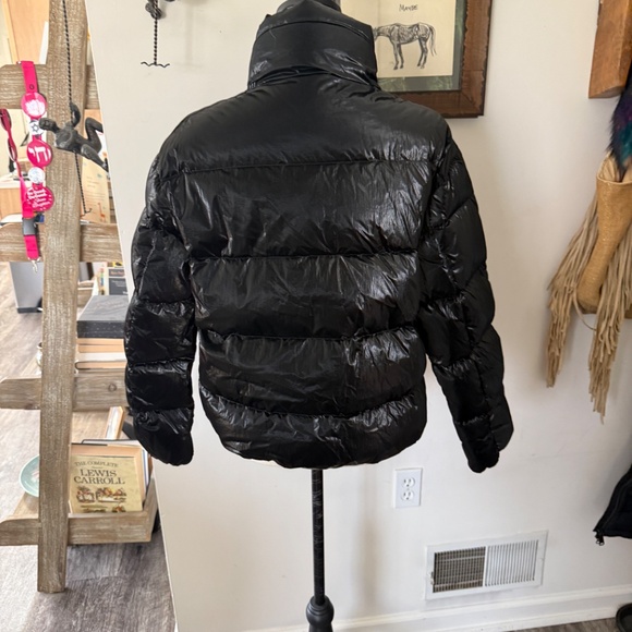Parajumpers Pia Shiny Down Coat S Black $595 - Picture 7 of 7